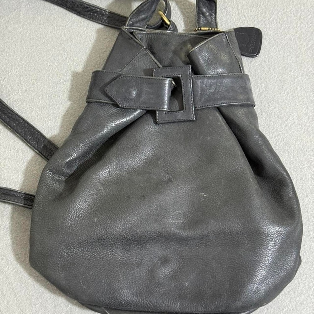 Vintage J.P. Ourse Leather Backpack Quiet Luxury Dark Academia 90s Made USA